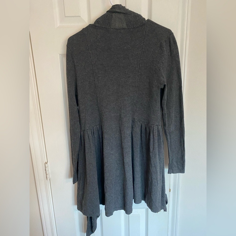2XISTREMZ Gray Open Front Cardigan Embellished Knit Sweater M - Picture 5 of 6